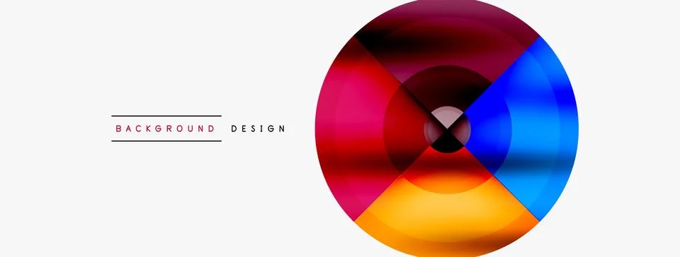 Circle pattern background. Abstract backgrounds bundle for wallpaper, banner Stock Illustration