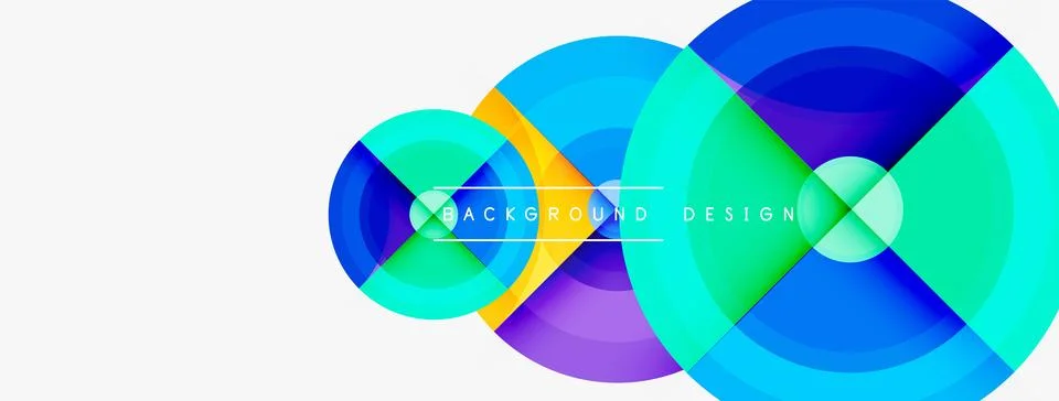 Circle pattern background. Abstract backgrounds bundle for wallpaper, banner Stock Illustration
