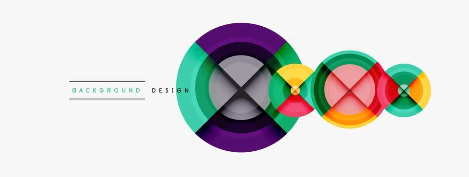 Circle pattern background. Abstract backgrounds bundle for wallpaper, banner Stock Illustration