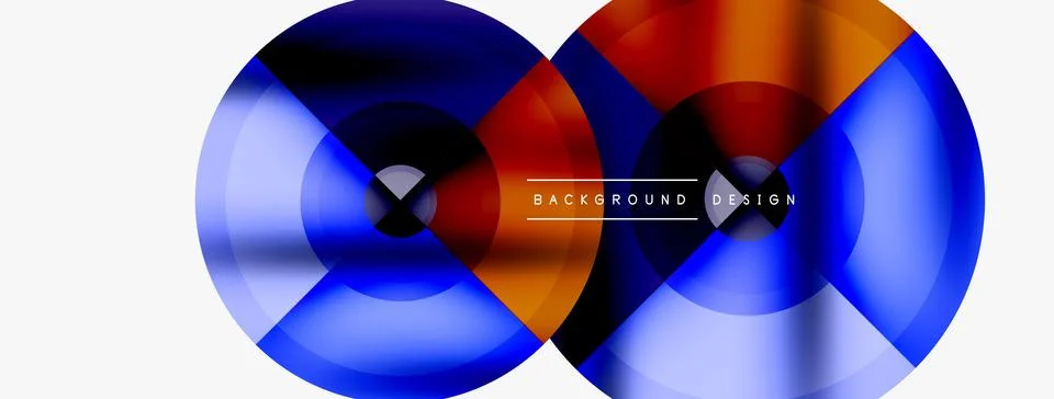 Circle pattern background. Abstract backgrounds bundle for wallpaper, banner Stock Illustration