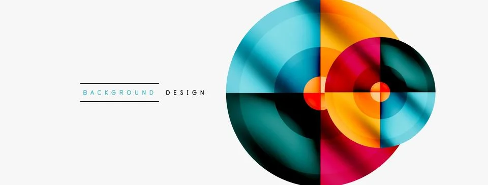 Circle pattern background. Abstract backgrounds bundle for wallpaper, banner Stock Illustration