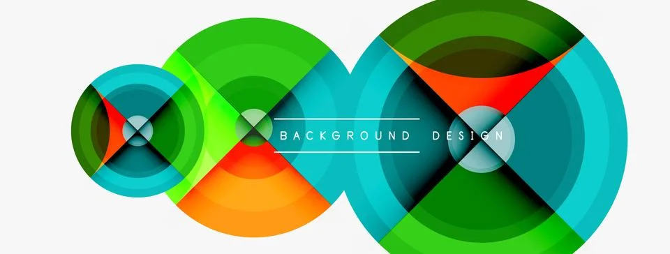 Circle pattern background. Abstract backgrounds bundle for wallpaper, banner Stock Illustration