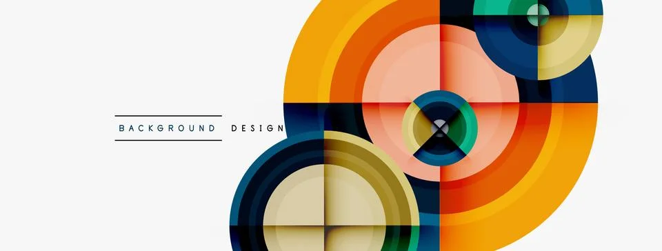 Circle pattern background. Abstract backgrounds bundle for wallpaper, banner Stock Illustration