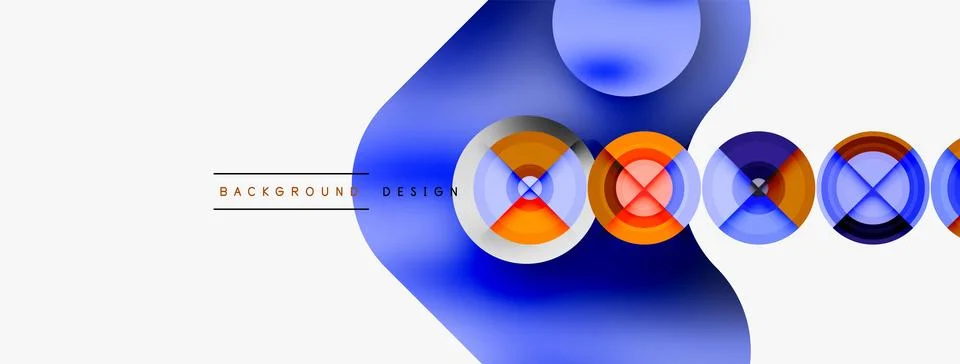 Circle pattern background. Abstract backgrounds bundle for wallpaper, banner Stock Illustration