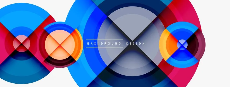 Circle pattern background. Abstract backgrounds bundle for wallpaper, banner Stock Illustration