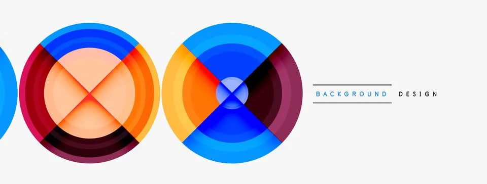 Circle pattern background. Abstract backgrounds bundle for wallpaper, banner Stock Illustration