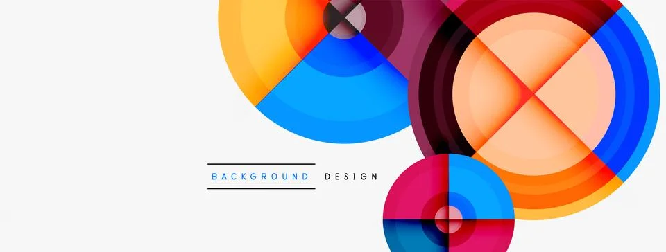 Circle pattern background. Abstract backgrounds bundle for wallpaper, banner Stock Illustration