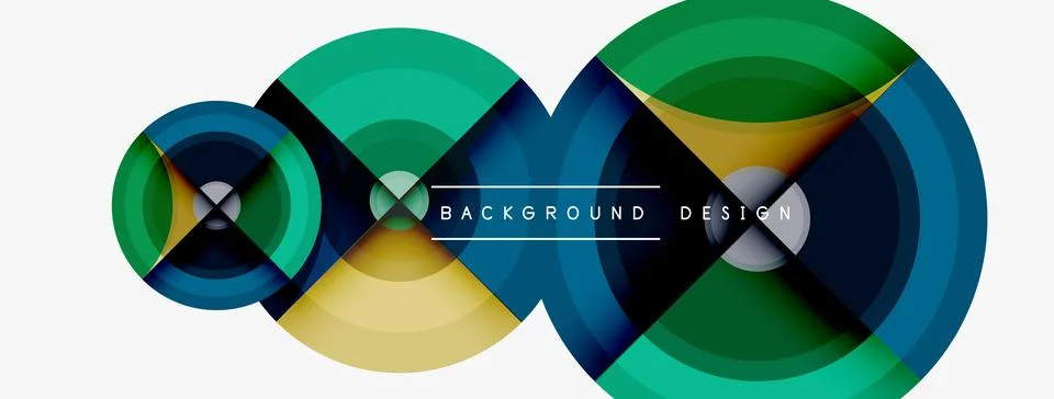 Circle pattern background. Abstract backgrounds bundle for wallpaper, banner Stock Illustration