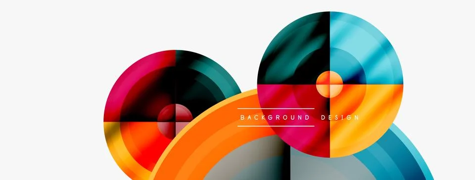 Circle pattern background. Abstract backgrounds bundle for wallpaper, banner Illustrazione stock