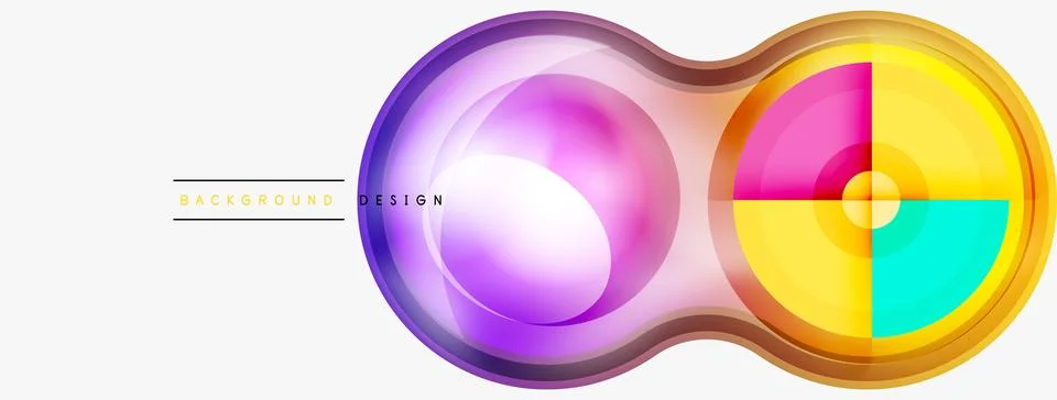 Circle pattern background. Abstract backgrounds bundle for wallpaper, banner Stock Illustration