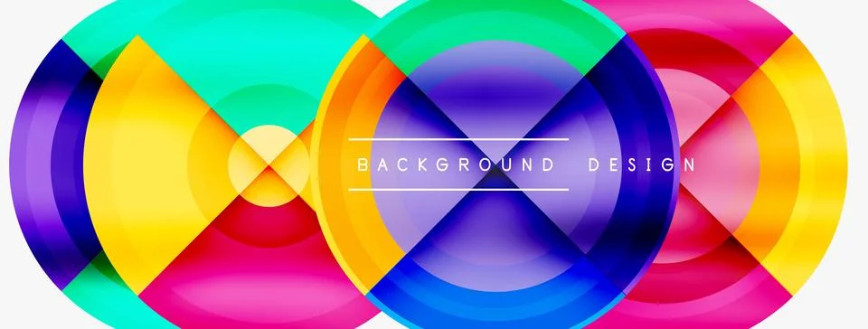 Circle pattern background. Abstract backgrounds bundle for wallpaper, banner Stock Illustration