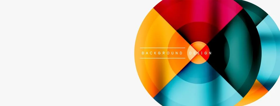 Circle pattern background. Abstract backgrounds bundle for wallpaper, banner Stock Illustration
