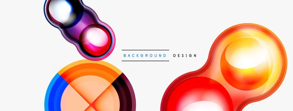 Circle pattern background. Abstract backgrounds bundle for wallpaper, banner Illustrazione stock