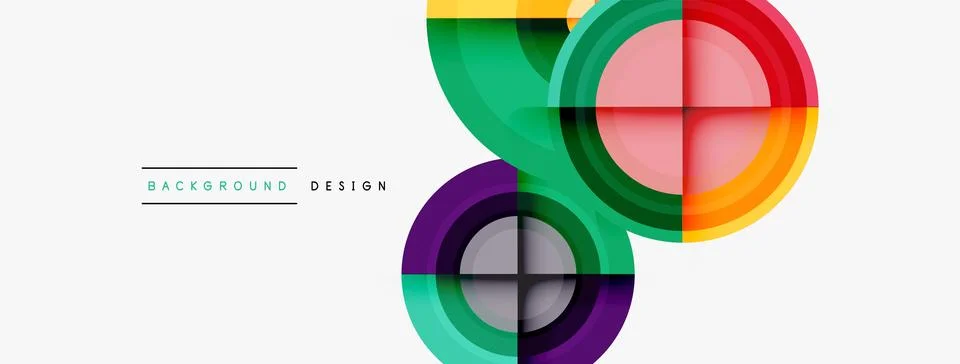 Circle pattern background. Abstract backgrounds bundle for wallpaper, banner Stock Illustration