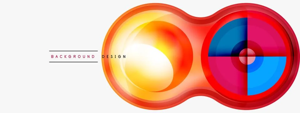 Circle pattern background. Abstract backgrounds bundle for wallpaper, banner Stock Illustration