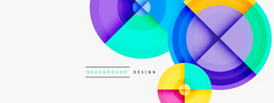 Circle pattern background. Abstract backgrounds bundle for wallpaper, banner Stock Illustration