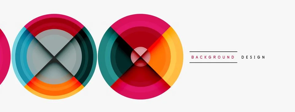 Circle pattern background. Abstract backgrounds bundle for wallpaper, banner Illustrazione stock