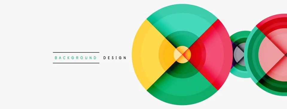 Circle pattern background. Abstract backgrounds bundle for wallpaper, banner Stock Illustration