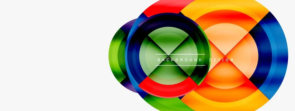 Circle pattern background. Abstract backgrounds bundle for wallpaper, banner Stock Illustration