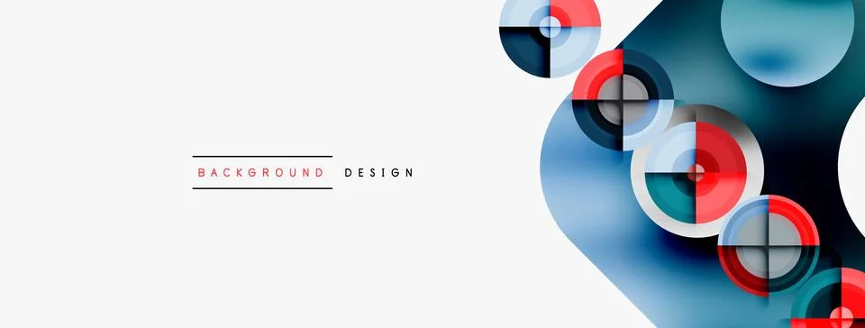 Circle pattern background. Abstract backgrounds bundle for wallpaper, banner Stock Illustration