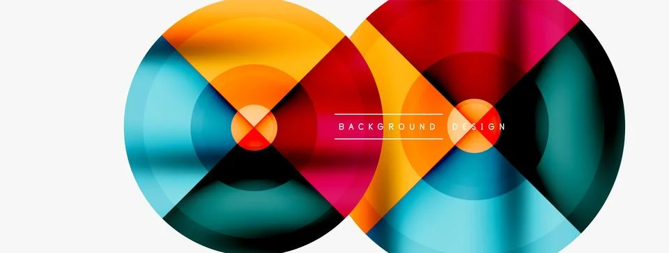 Circle pattern background. Abstract backgrounds bundle for wallpaper, banner Stock Illustration