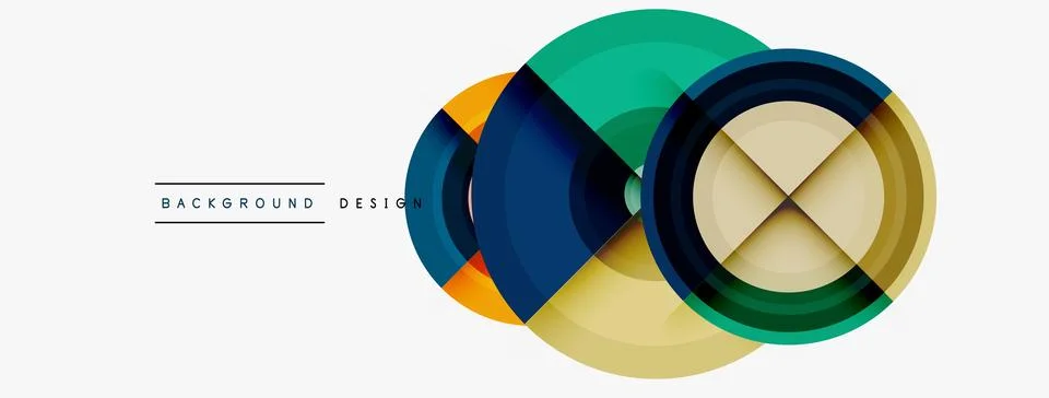 Circle pattern background. Abstract backgrounds bundle for wallpaper, banner Stock Illustration