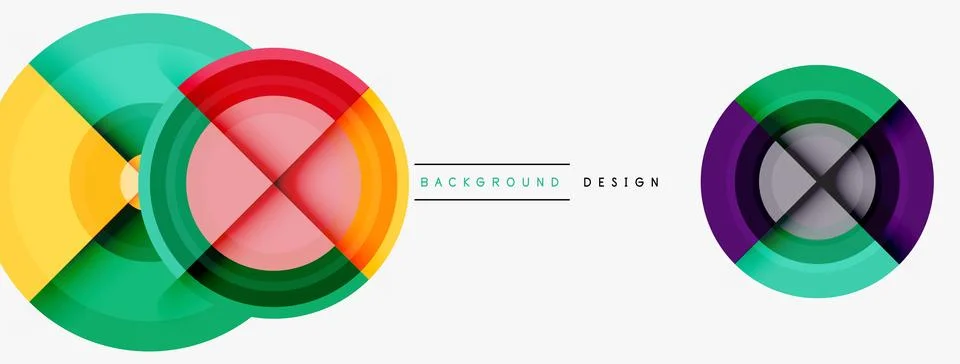 Circle pattern background. Abstract backgrounds bundle for wallpaper, banner Stock Illustration