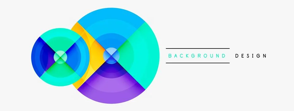 Circle pattern background. Abstract backgrounds bundle for wallpaper, banner Stock Illustration