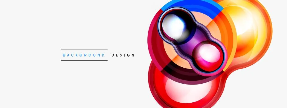 Circle pattern background. Abstract backgrounds bundle for wallpaper, banner Stock Illustration