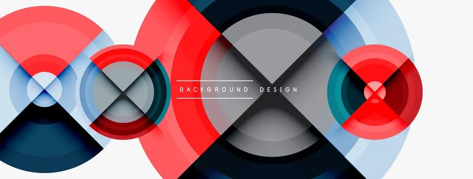 Circle pattern background. Abstract backgrounds bundle for wallpaper, banner Stock Illustration