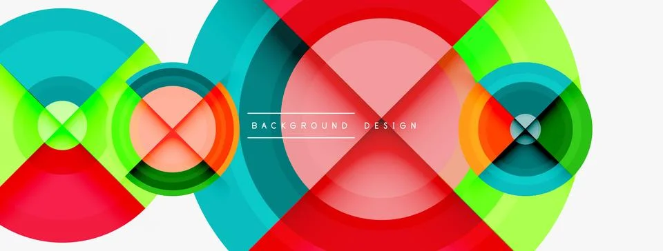 Circle pattern background. Abstract backgrounds bundle for wallpaper, banner Stock Illustration