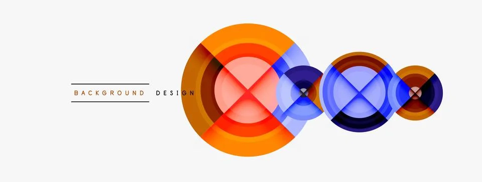 Circle pattern background. Abstract backgrounds bundle for wallpaper, banner Stock Illustration