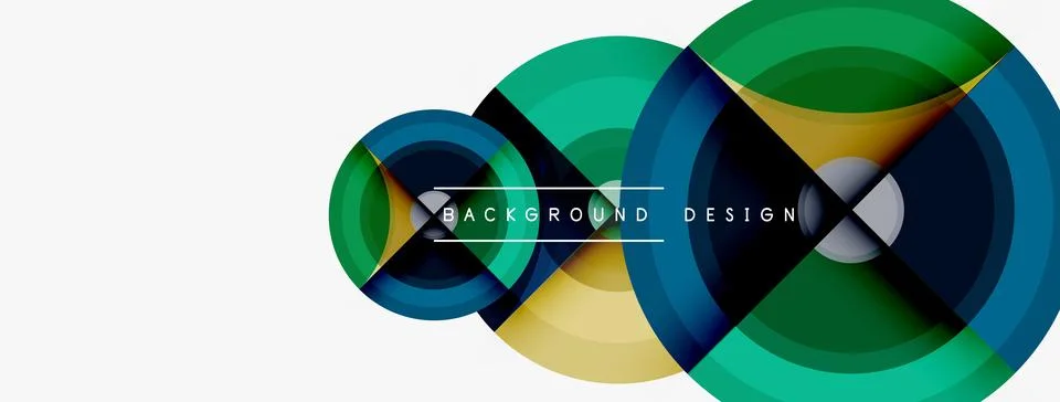 Circle pattern background. Abstract backgrounds bundle for wallpaper, banner Stock Illustration