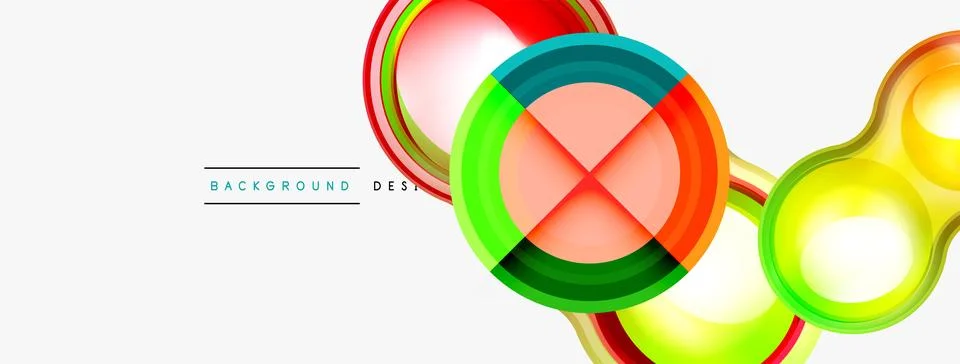 Circle pattern background. Abstract backgrounds bundle for wallpaper, banner Stock Illustration