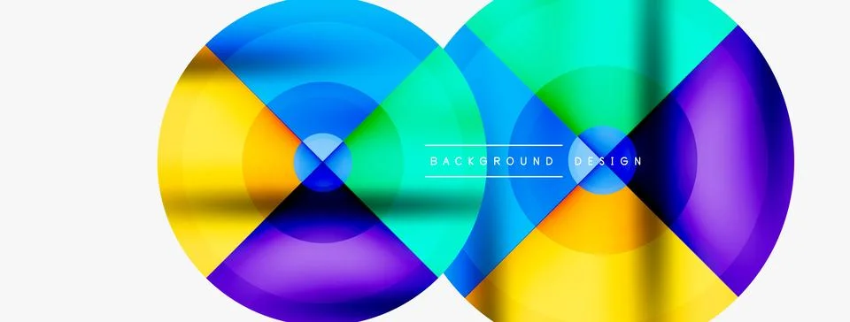 Circle pattern background. Abstract backgrounds bundle for wallpaper, banner Stock Illustration