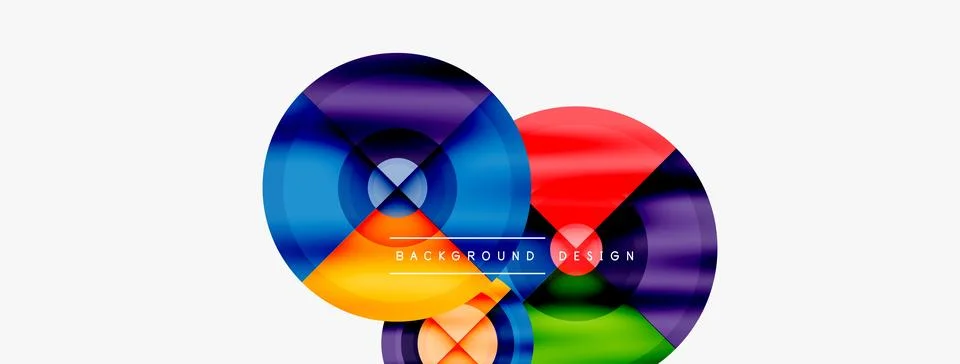 Circle pattern background. Abstract backgrounds bundle for wallpaper, banner Illustrazione stock