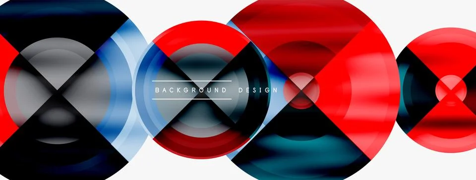 Circle pattern background. Abstract backgrounds bundle for wallpaper, banner Illustrazione stock