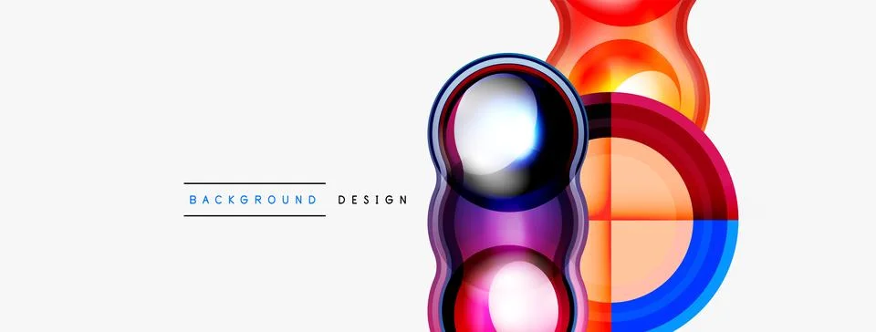 Circle pattern background. Abstract backgrounds bundle for wallpaper, banner Stock Illustration