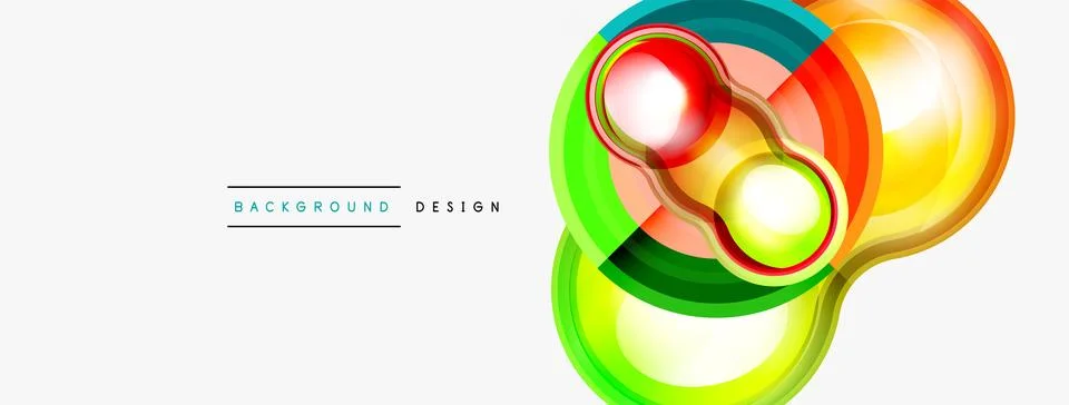 Circle pattern background. Abstract backgrounds bundle for wallpaper, banner Stock Illustration