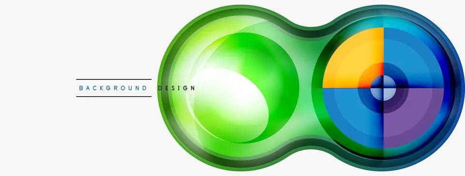 Circle pattern background. Abstract backgrounds bundle for wallpaper, banner Stock Illustration