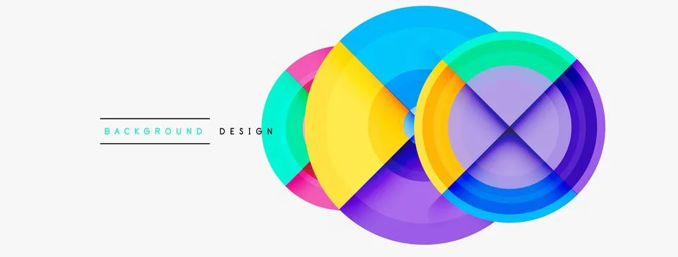 Circle pattern background. Abstract backgrounds bundle for wallpaper, banner Illustrazione stock