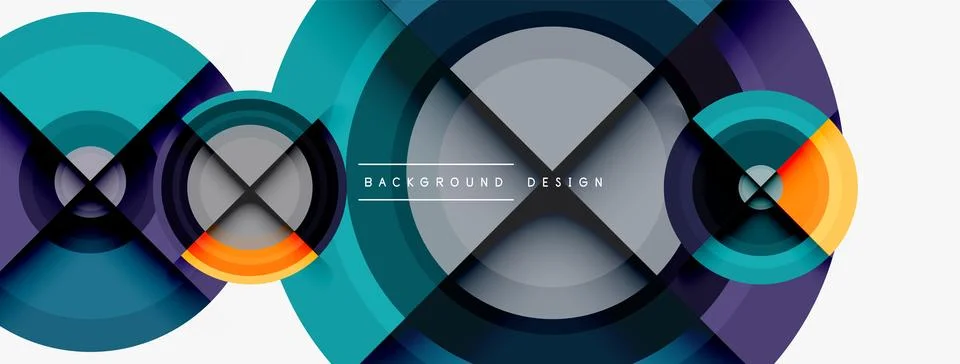 Circle pattern background. Abstract backgrounds bundle for wallpaper, banner Illustrazione stock