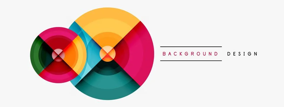 Circle pattern background. Abstract backgrounds bundle for wallpaper, banner Illustrazione stock