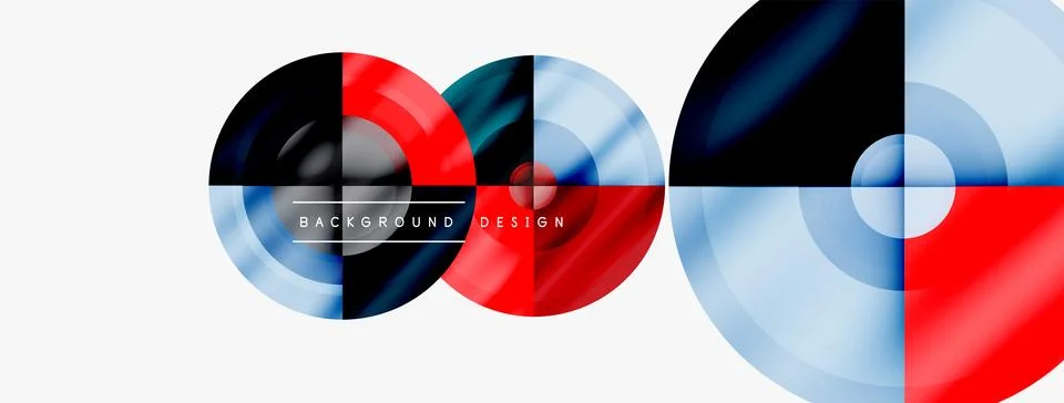 Circle pattern background. Abstract backgrounds bundle for wallpaper, banner Stock Illustration