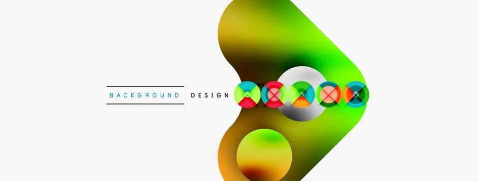 Circle pattern background. Abstract backgrounds bundle for wallpaper, banner Stock Illustration