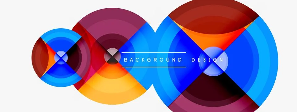 Circle pattern background. Abstract backgrounds bundle for wallpaper, banner Stock Illustration