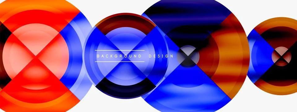 Circle pattern background. Abstract backgrounds bundle for wallpaper, banner Stock Illustration