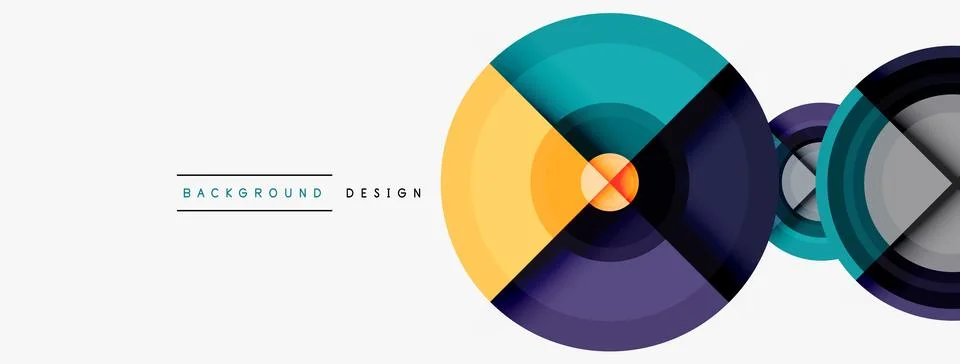 Circle pattern background. Abstract backgrounds bundle for wallpaper, banner Stock Illustration