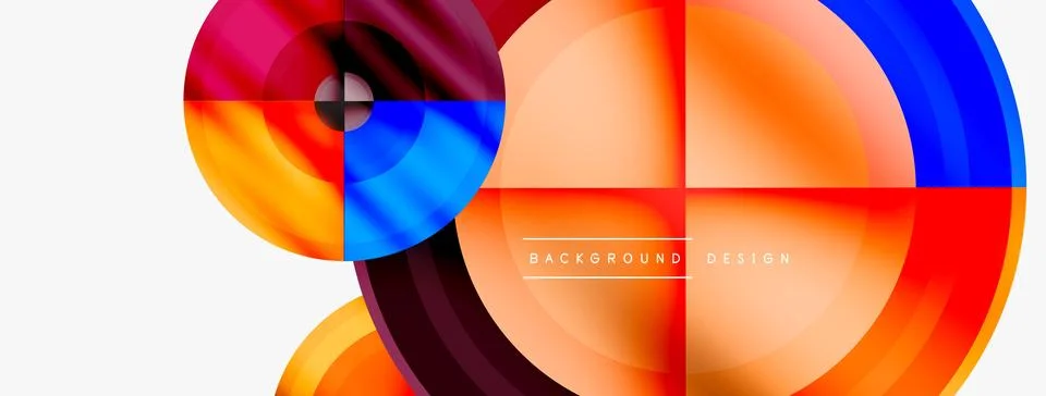 Circle pattern background. Abstract backgrounds bundle for wallpaper, banner Stock Illustration