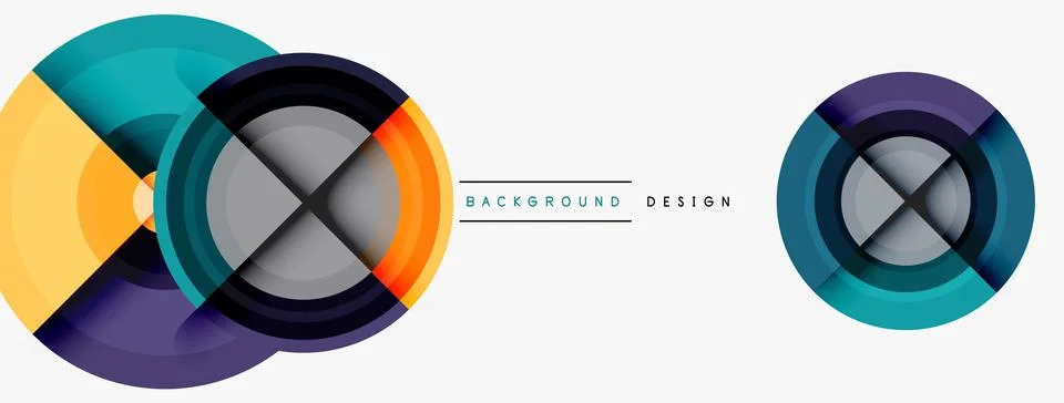 Circle pattern background. Abstract backgrounds bundle for wallpaper, banner Stock Illustration